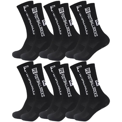 FootballSocks FS™ Sports Grip Socks 6-Pair